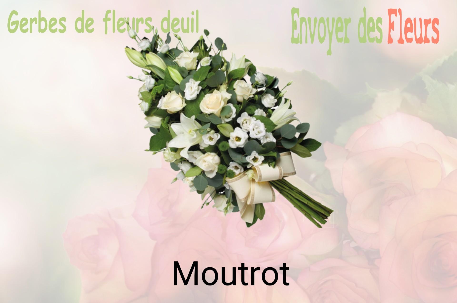 Gerbe de fleurs de deuil livrée à Moutrot